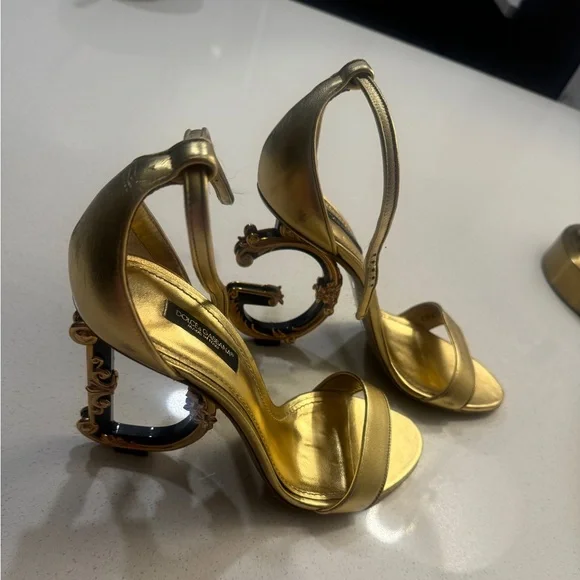 Dolce & Gabbana Gold Women's Heels - Picture 1 of 8